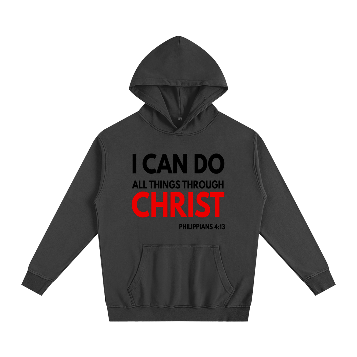 Philippians 4:13 Hoodie (Red Letters)