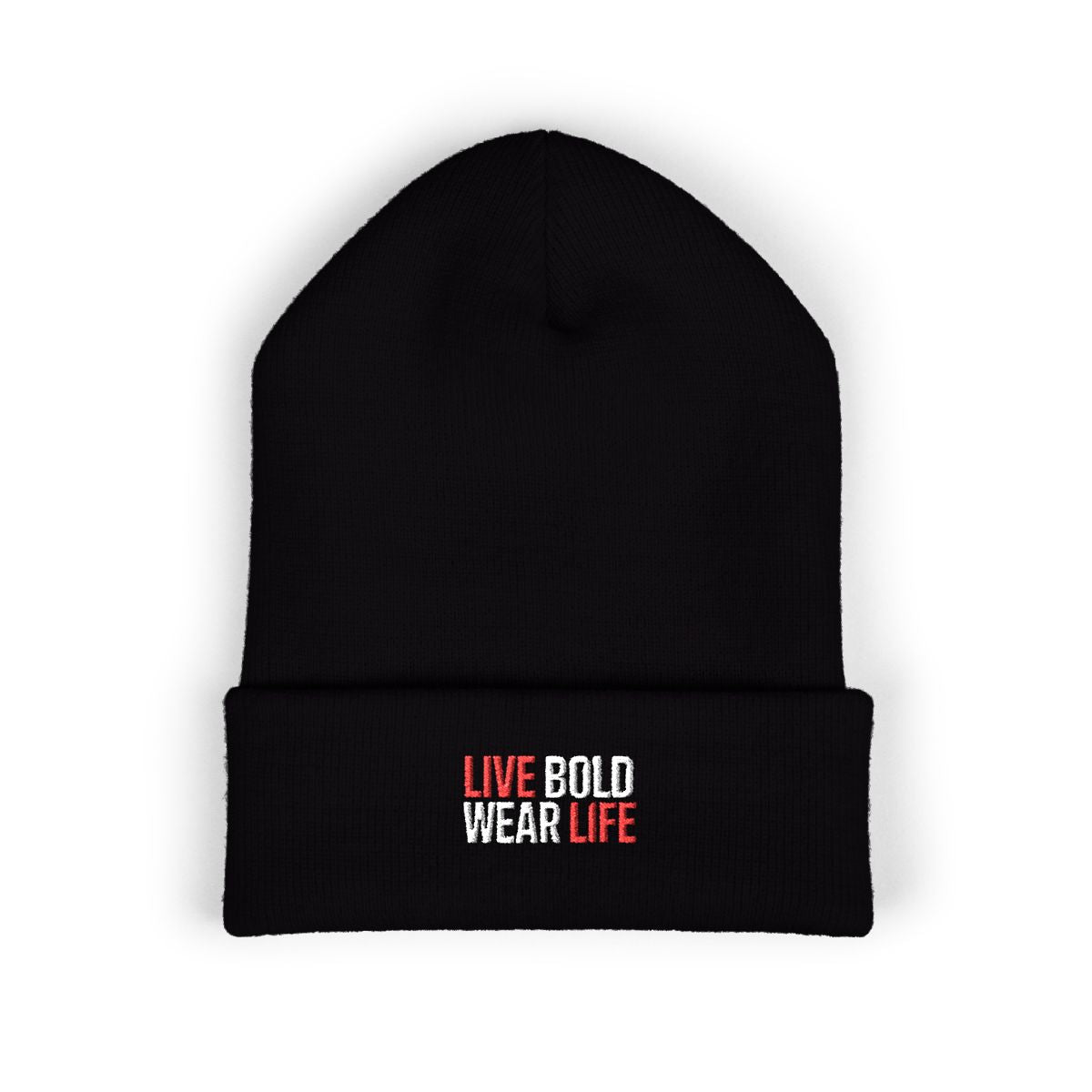 Live Bold Wear Life Classic Cuffed Beanie