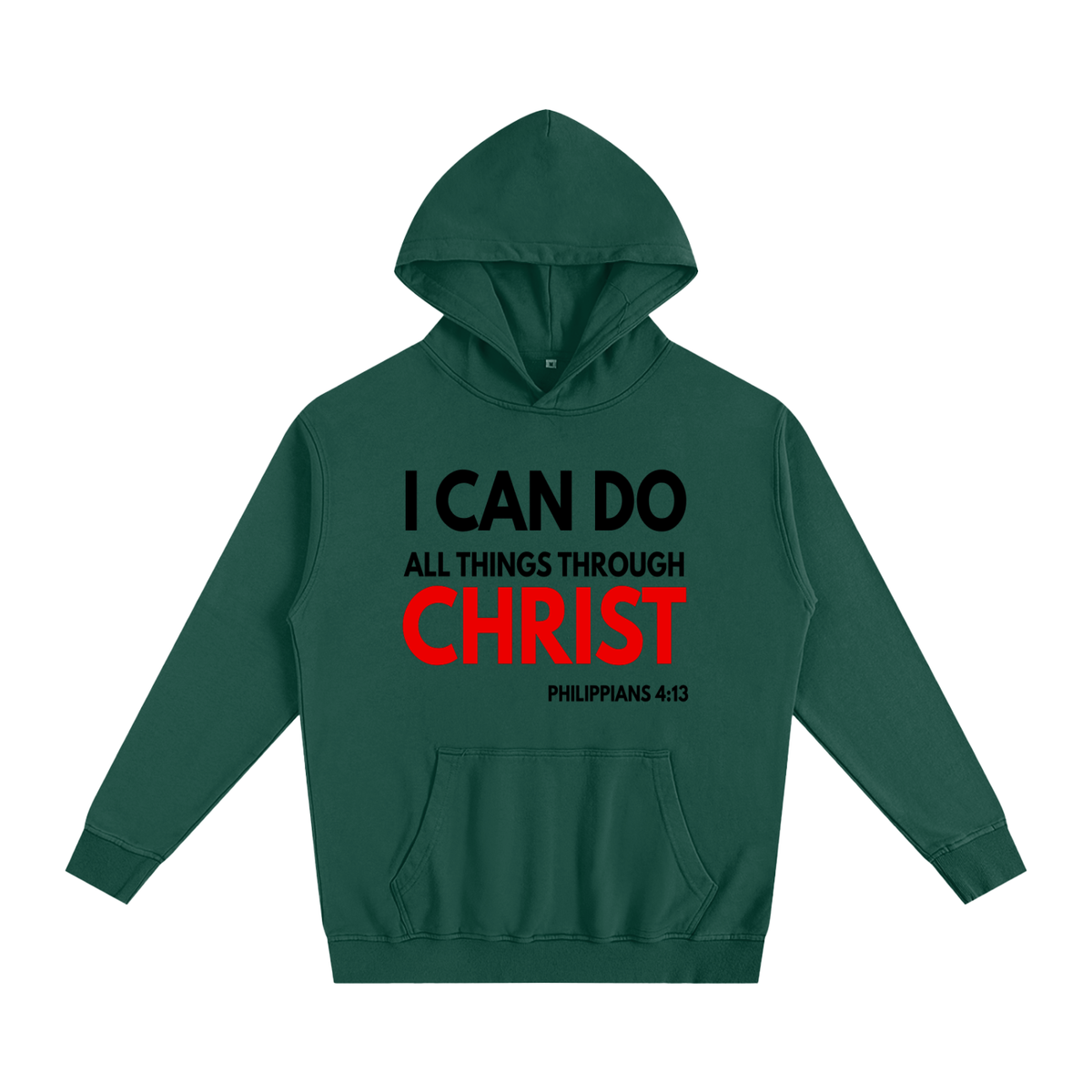 Philippians 4:13 Hoodie (Red Letters)