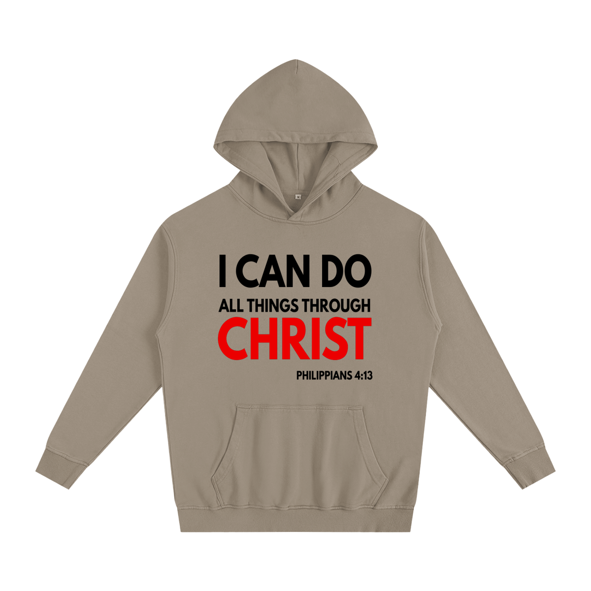 Philippians 4:13 Hoodie (Red Letters)