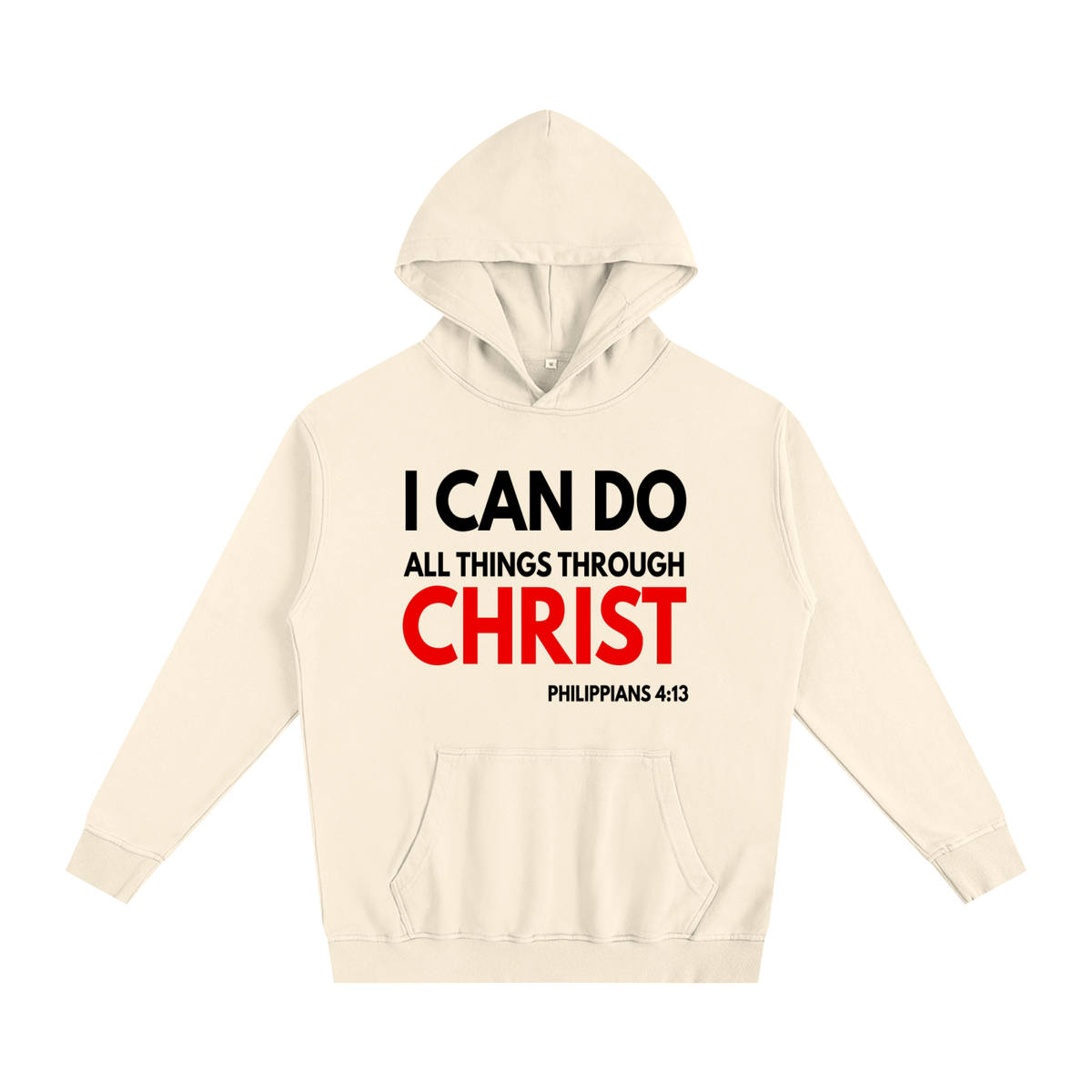Philippians 4:13 Hoodie (Red Letters)