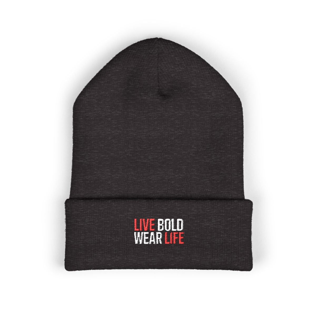 Live Bold Wear Life Classic Cuffed Beanie