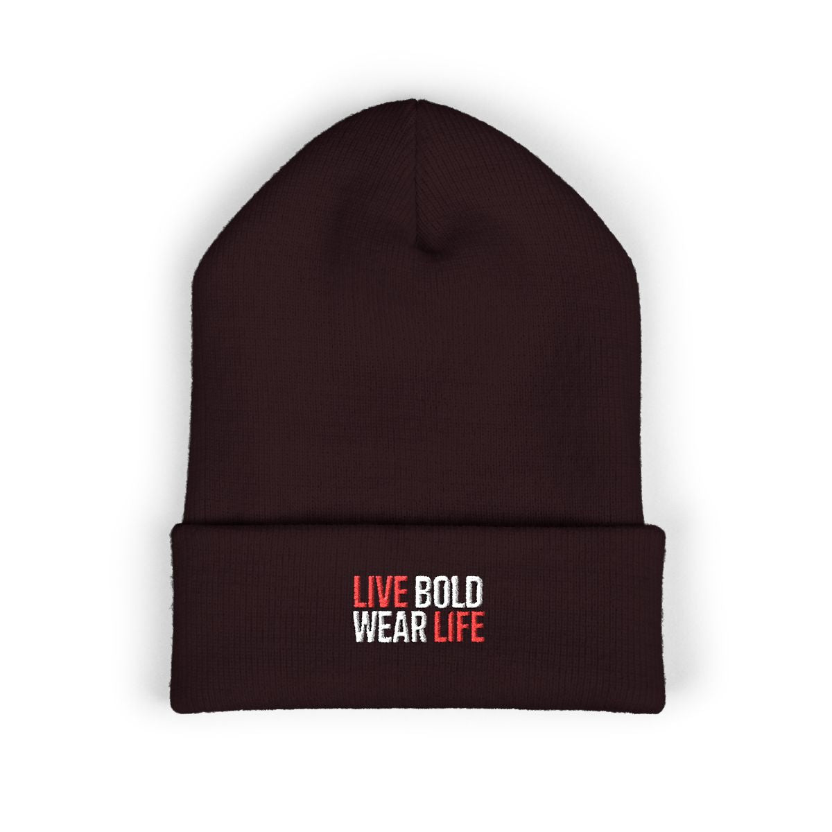 Live Bold Wear Life Classic Cuffed Beanie