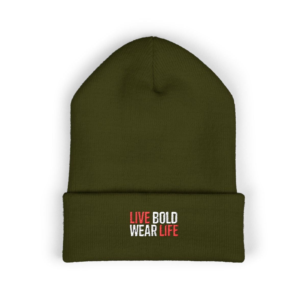 Live Bold Wear Life Classic Cuffed Beanie